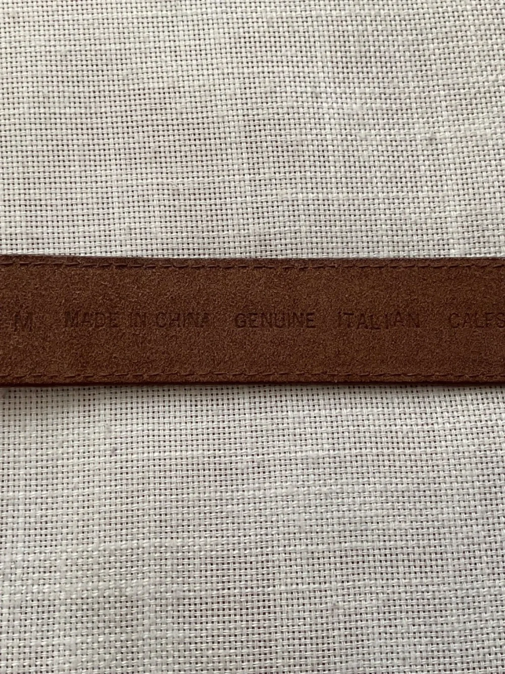 Ritz Brown Croc Embossed Leather Adjustable Belt Size M